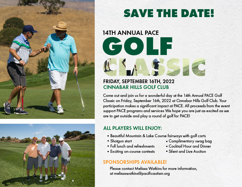 2022 PACE Golf Classic Save the Date