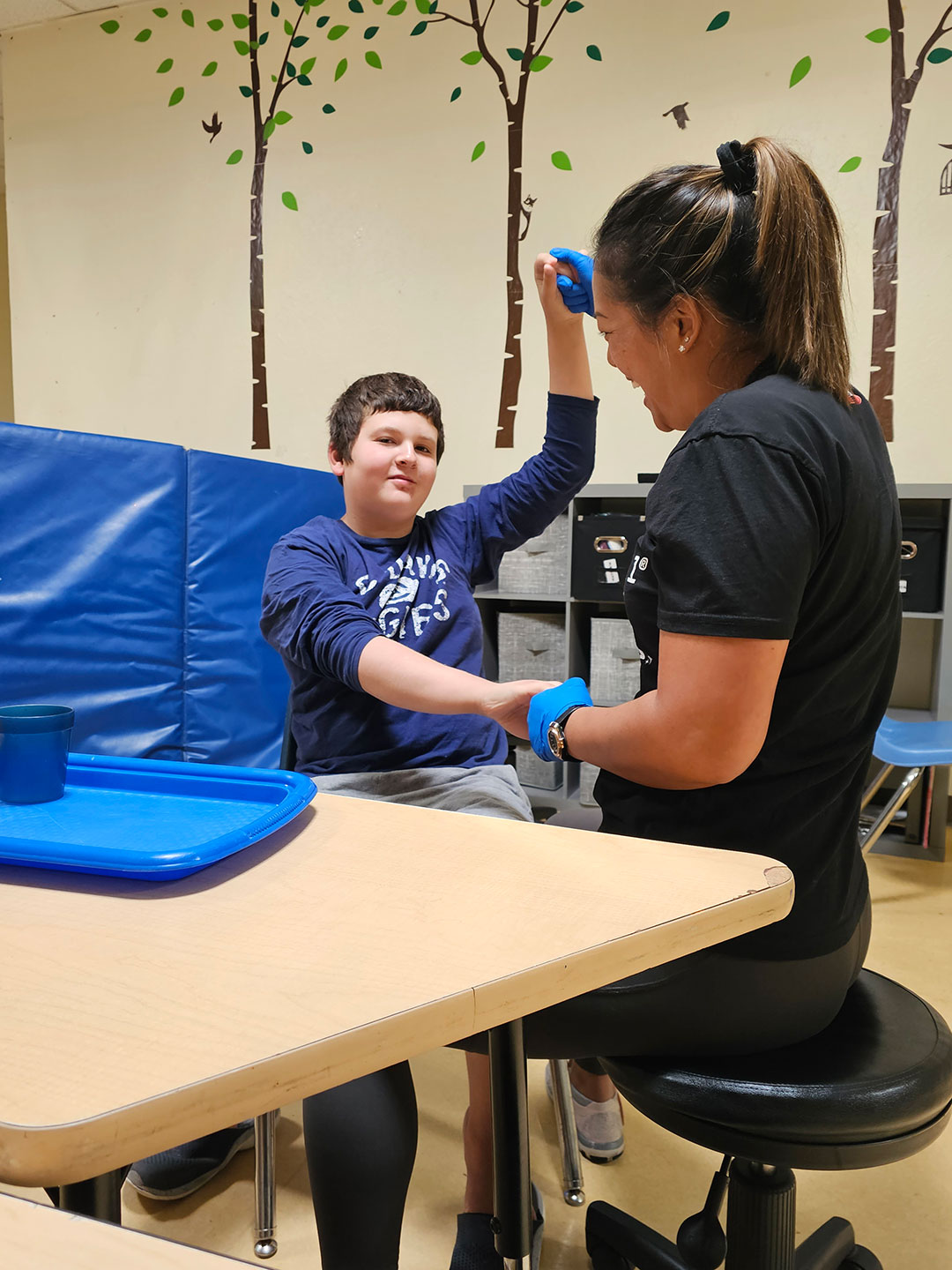 PACE teacher and student